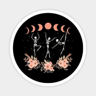 Dancing Skeletons Fall Boho Aesthetic Magnet